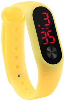 Mannen Vrouwen Casual Sport Armband Horloges Wit Led Elektronische Digitale Snoep Kleur Siliconen Horloge Voor Kinderen Kid 02