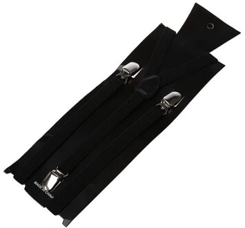 Mannen Vrouwen Clip, Elastische Bandjes Y-vormige Solid Bandjes 2.5*100 cm Verstelbare Zwart Unisex