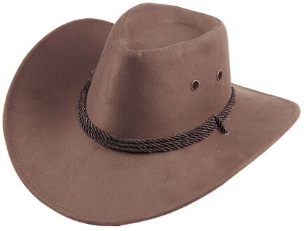 Mannen Vrouwen Cowboy Hoed Westerse Cap Brede Zonnehoed Winter Lente Casual Zonnehoed Cowgirls Reizen Prestaties Hoeden Casquette Homme geel