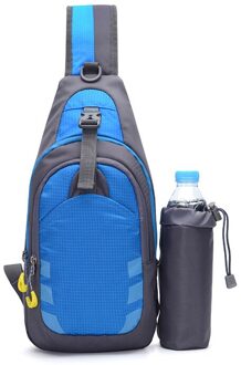 Mannen Vrouwen Crossbody Schouder Borst Sling Bag Waterdichte Draagbare Voor Reizen Outdoor B2Cshop blauw