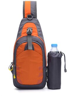 Mannen Vrouwen Crossbody Schouder Borst Sling Bag Waterdichte Draagbare Voor Reizen Outdoor B2Cshop Oranje