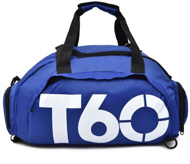 Mannen Vrouwen Draagbare Training Handtas Waterdichte Nylon Outdoor Schouder Yoga Sporttas Gym Reizen Schoenen Compartiment Bagage Blauw