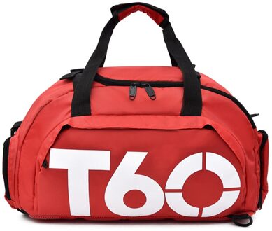 Mannen Vrouwen Draagbare Training Handtas Waterdichte Nylon Outdoor Schouder Yoga Sporttas Gym Reizen Schoenen Compartiment Bagage Rood