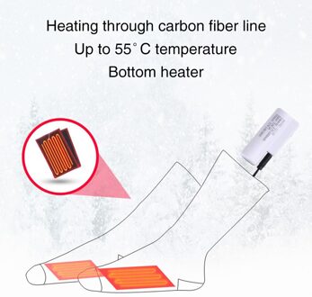 Mannen Vrouwen Duurzaam Universele Droge Batterij Verstelbare Temperatuur Voet Warmer Oplaadbare Praktische Veilig Verwarmde Sokken Elektrische grijs / 2