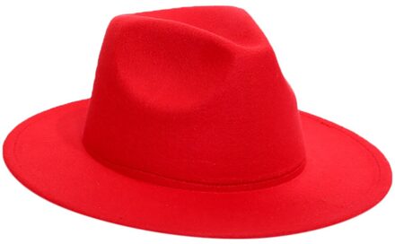 Mannen Vrouwen Fedora Hoed Imitatie Wollen Winter Bohemian Vilten Hoeden Mannen Mode Zwarte Top Jazz Hoed Fedora Chapeau Sombrero Mujer Rood