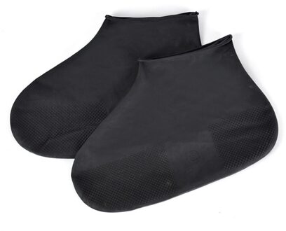 Mannen Vrouwen Herbruikbare Overschoenen Latex Waterdichte Regen Schoenen Covers Antislip Protector Rain Boot Overschoenen Schoenen Accessoires zwart / M