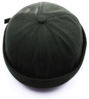 Mannen Vrouwen Hoed Cap Casual Docker Sailor Monteur Brimless Effen Kleur Ademende Unisex Cap Mode Hoeden groen
