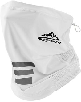 Mannen Vrouwen Hoofd Gezicht Hals Zonnescherm Fiets Hoofdbanden Kraag Gaiter Tube Bandana Sjaal Sport Hoofddeksels Outdoor Wandelen Camping Mode wit