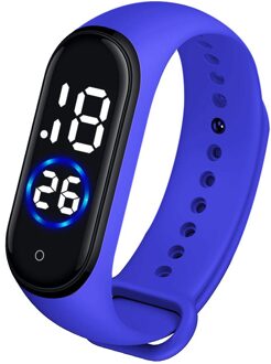 Mannen Vrouwen Horloges Mode Digitale LED Sport Horloge Unisex Siliconen Band sport fitness automatische horloge relojes hombre #7 Blauw