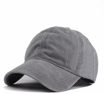 Mannen Vrouwen Klassieke Stijl Baseball Cap Alle Katoen Gemaakt Verstelbare Mannen Vrouwen Lage Hoed Casual Effen Kleur Baseball Cap Hip hop Caps grijs