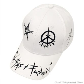 Mannen Vrouwen Koreaanse Harajuku Hip Hop Baseball Cap Kleur Blok Graffiti Letters Gedrukt Zonnebrandcrème Verstelbare Trucker Hoed A28 21 -A