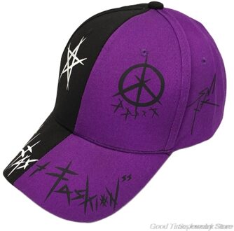 Mannen Vrouwen Koreaanse Harajuku Hip Hop Baseball Cap Kleur Blok Graffiti Letters Gedrukt Zonnebrandcrème Verstelbare Trucker Hoed A28 21 -E
