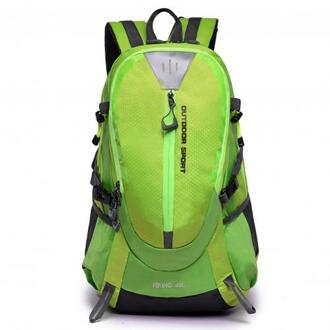 Mannen Vrouwen Leisure Rits Rugzak Draagbare Outdoor Wandelen Reizen Dagrugzak Bag Jogging Running Marathon-Klimmen Fietsen groen