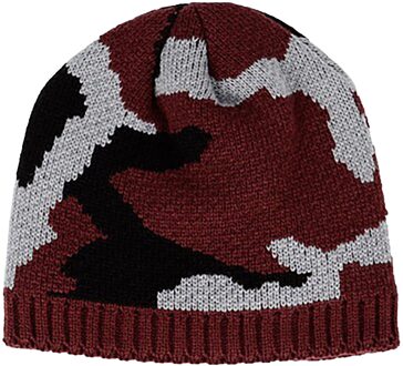 Mannen Vrouwen Mode Warme Winter Hoed Gebreide Vrouw Mutsen Hoed Korte Geribbelde Meloen Hoed Unisex Winter Leisure Accessoires rood