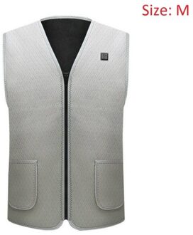 Mannen Vrouwen Outdoor Usb Infrarood Verwarming Vest Jas Winter Flexibele Elektrische Thermische Kleding Vest Voor Sport Wandelen Shippin Grijs