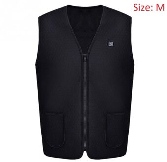 Mannen Vrouwen Outdoor Usb Infrarood Verwarming Vest Jas Winter Flexibele Elektrische Thermische Kleding Vest Voor Sport Wandelen Shippin zwart
