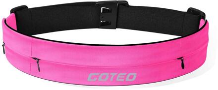 Mannen Vrouwen Professionele Running Heuptas Jogging Gym Trail Fietsen Sport Riem Onzichtbare Mobiele Telefoon Portemonnee Buik Fanny Pack Fuchsia