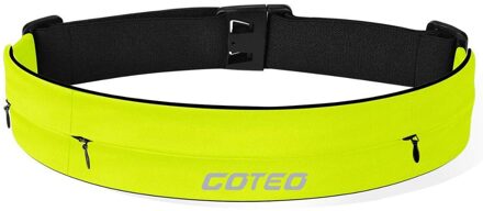 Mannen Vrouwen Professionele Running Heuptas Jogging Gym Trail Fietsen Sport Riem Onzichtbare Mobiele Telefoon Portemonnee Buik Fanny Pack gele kleur