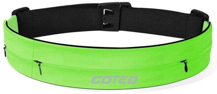 Mannen Vrouwen Professionele Running Heuptas Jogging Gym Trail Fietsen Sport Riem Onzichtbare Mobiele Telefoon Portemonnee Buik Fanny Pack groene kleur