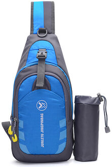 Mannen Vrouwen Sling Rugzak Borst Crossbody Bag Schoudertas Reizen Sport Gym Dagrugzak blauw