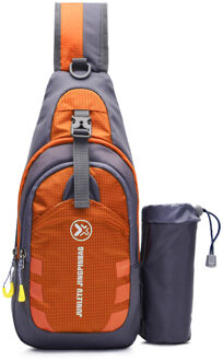 Mannen Vrouwen Sling Rugzak Borst Crossbody Bag Schoudertas Reizen Sport Gym Dagrugzak Waterbestendig Voor Camping Wandelen Reizen oranje