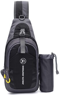 Mannen Vrouwen Sling Rugzak Borst Crossbody Bag Schoudertas Reizen Sport Gym Dagrugzak Waterbestendig Voor Camping Wandelen Reizen zwart