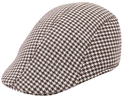 Mannen Vrouwen Soft Houndstooth Retro Hoeden Casul Ademend Winter Warm Comfort Baret # p2