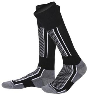 Mannen Vrouwen Sport Fietsen Sokken Kleurrijke Coolmax Basketbal Klimmen Camping Running Sokken Voor Outdoor Sport grijs zwart