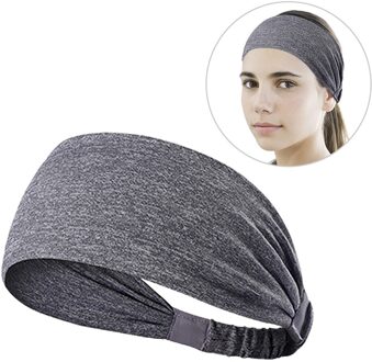 Mannen Vrouwen Sport Hoofdband Non Slip Elastische Zweet Wicking Hoofdband Zweetband Voor Workout Yoga Fietsen Running Jogging Wandelen licht grijs