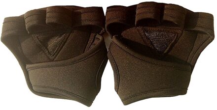 Mannen Vrouwen Sport Zachte Fitness Handschoenen Siliconen Beschermende Gym Vier Vingers Voorkomen Eelt Oefening Gewichtheffen Non Slip zwart / L