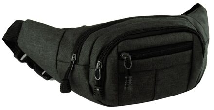 Mannen Vrouwen Taille Zak Waterdichte Multi-Pocket Rits Open Verstelbare Coin Pouch Voor Buiten EDF88 groen