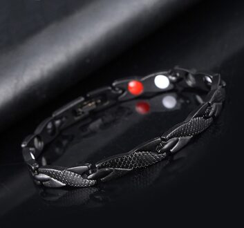 Mannen Vrouwen Twisted Armband Gezonde Magnetische Therapie Artritis Pijn Polsband HSJ88 zwart