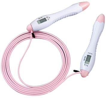 Mannen Vrouwen Unisex Lcd Digitale Display Skipping Jumping Touw Fitness Training Verstelbare Calorie Counter Kabel Workout Apparatuur roze