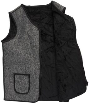 Mannen Vrouwen Verstelbare Temperatuur Energiebesparing Vest Elektrische Verwarming Jas USB Warme Jas Rits donker grijs XL