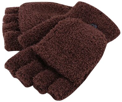Mannen Vrouwen Vingerloze Handschoen Winter Warm Half Vinger Flip Gebreide Mitten Handschoenen CF