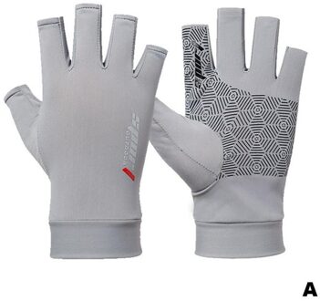 Mannen Vrouwen Vissen Handschoenen Lente Zomer Ice Cool Ademend Zonnebrandcrème Antislip Open/Half Vingers Fietsen Sport Handschoenen