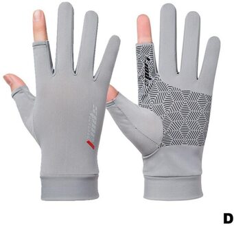 Mannen Vrouwen Vissen Handschoenen Lente Zomer Ice Cool Ademend Zonnebrandcrème Antislip Open/Half Vingers Fietsen Sport Handschoenen