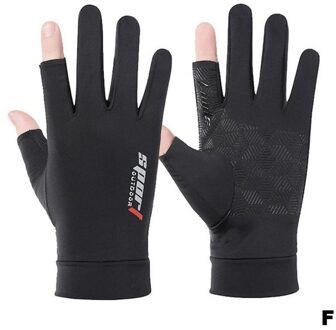Mannen Vrouwen Vissen Handschoenen Lente Zomer Ice Cool Ademend Zonnebrandcrème Antislip Open/Half Vingers Fietsen Sport Handschoenen