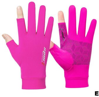 Mannen Vrouwen Vissen Handschoenen Lente Zomer Ice Cool Ademend Zonnebrandcrème Antislip Open/Half Vingers Fietsen Sport Handschoenen