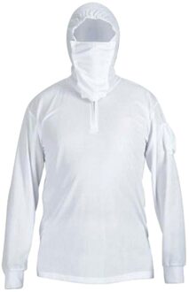 Mannen Vrouwen Vissen Shirts Zon Uv Beschermende Lange Mouwen Quick Dry Ademende Hoodie DO2 Xxxl / wit