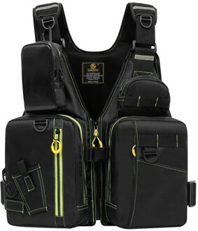 Mannen Vrouwen Vissen Zwemvest Outdoor Ademend Meerdere Zakken Floatation Vest Volwassenen Drijfvermogen Vest Zwemvest groen