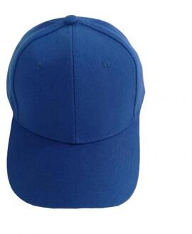Mannen Vrouwen Vlakte Gebogen Zonneklep Baseball Cap Hoed Effen Kleur Mode Verstelbare Caps koninklijk blauw