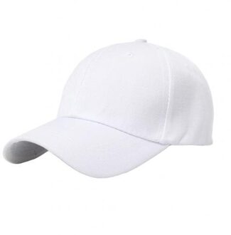 Mannen Vrouwen Vlakte Gebogen Zonneklep Baseball Cap Hoed Effen Kleur Mode Verstelbare Caps wit
