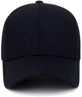 Mannen Vrouwen Vlakte Gebogen Zonneklep Baseball Cap Hoed Effen Kleur Mode Verstelbare Caps zwart