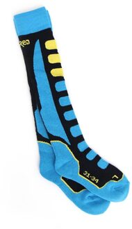 Mannen Vrouwen Winter Warm Thermische Ski Sokken Dikke Katoenen Sport Snowboard Fietsen Skiën Voetbal Sokken Thermosocks Beenwarmers Sok blauw 31-34