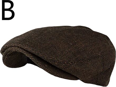 Mannen Vrouwen Zachte Plaid Retro Hoeden Casul Ademend Winter Warm Comfort Baret Effen Lente Herfst Winter Verstelbare Driver Hoeden # t2