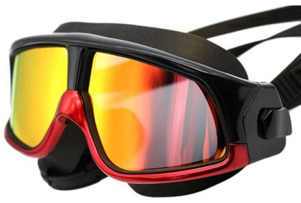 Mannen Vrouwen Zwembril Comfortabele Siliconen Groot Frame Zwemmen Bril Waterdicht Anti-Fog Uv Bescherming Zwemmen Masker # RB