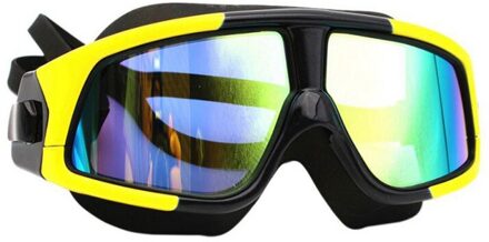 Mannen Vrouwen Zwembril Comfortabele Siliconen Groot Frame Zwemmen Bril Waterdicht Anti-Fog Uv Bescherming Zwemmen Masker # YB