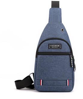 Mannen Waterdichte Toevallige Borst Zak Draagbare Een Schouder Pouch Voor Outdoor stijl 1 blauw