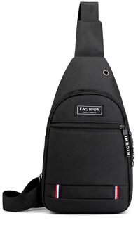 Mannen Waterdichte Toevallige Borst Zak Draagbare Een Schouder Pouch Voor Outdoor stijl 1 zwart